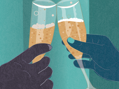New Year's Eve Illustration — in Progress illustration