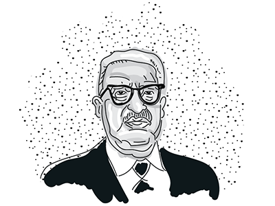 Marshall line illustration african american
