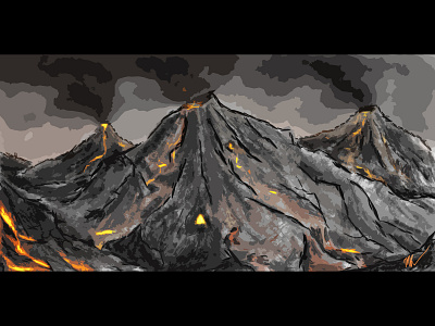 Volcanic Mountain Range
