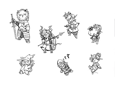 Character Design, dnd player characters artwork character design cute design dnd fantasy illustration magic