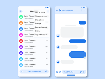 Google Messages Redesign by Aman UX on Dribbble