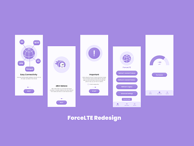 ForceLTE App Redesign app clean ui design logo minimal minimalist redesign ui userexperince userinterface ux
