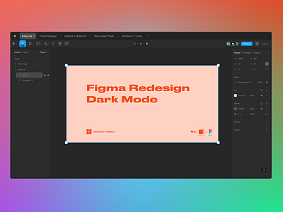 Figma Redesign Dark Mode (Figma File)