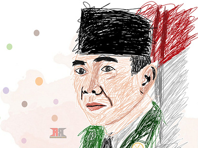 Dr. Ir. H. Soekarno - Scribble Art