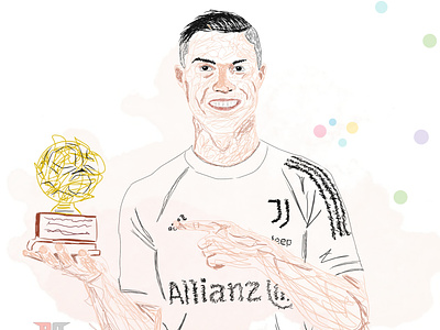 Cristiano Ronaldo _ ScribbleArt creative drawingart football illustration new scribble art sketch style