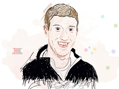 Mark Zuckerberg Scribble art drawingart illustration new popular shot scribble art sketch style vector