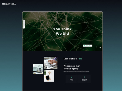 Landing page web agency design