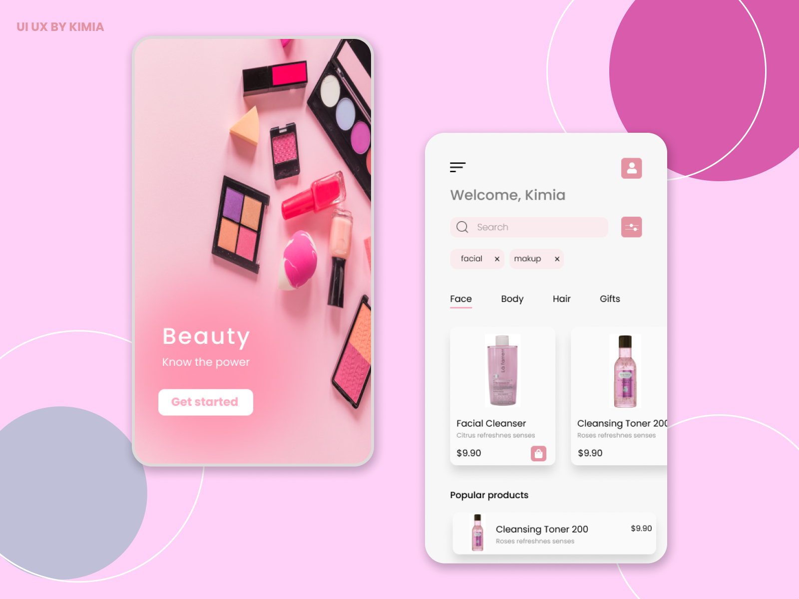 Beauty App Design by Kimia jokar on Dribbble