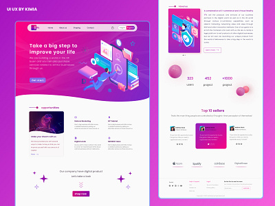 Webpage design by Kimia jokar on Dribbble
