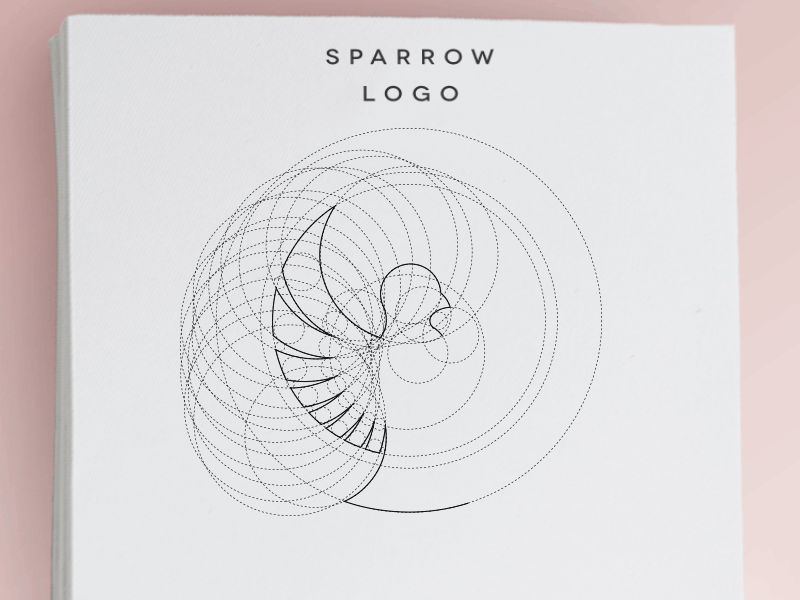 Sparrow Logo bird circle concept design fly gif idea illustration logo mark process sparrow