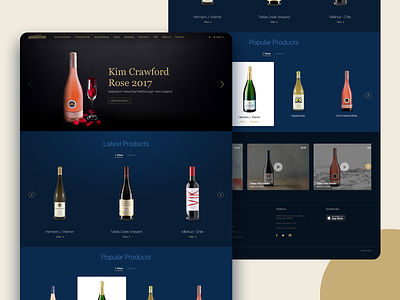 Landing page for a Wine and Spirits agency bottle branding clean concept design landing landing page layout ui ux web wine