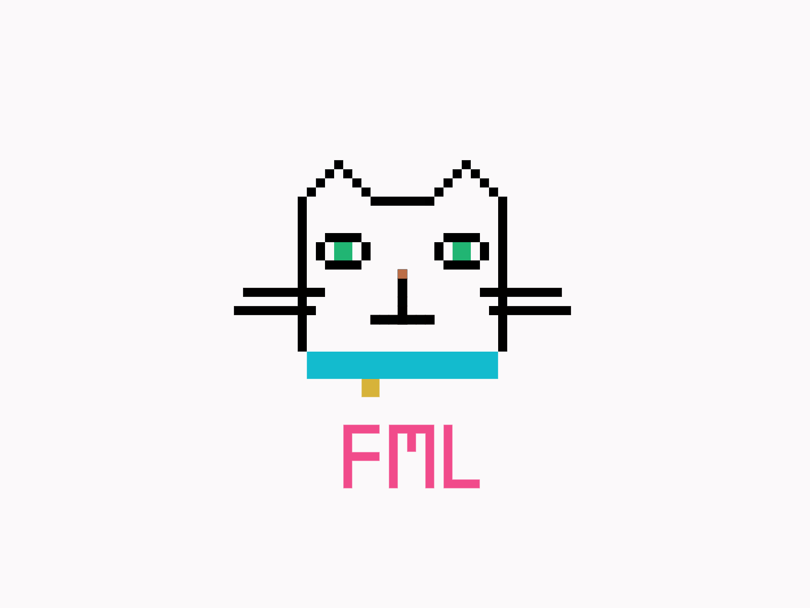 FML cat digital illustration gif