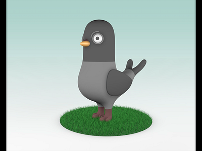 3D Pigeon 3d 3d animation 3d artist graphic design visual
