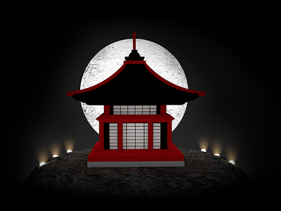 JAPANESE TEMPLE 3d cinema4d japanese japanese art temple