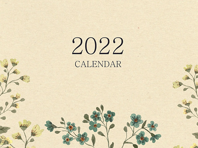 Printable 2022 Calendar 2022 2022calendar calendar designed designflowers floral printable