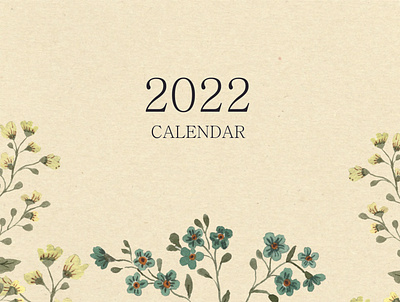 Printable 2022 Calendar 2022 2022calendar calendar designed designflowers floral printable