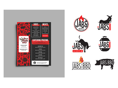 Kick Addis BBQ Menu barbeque branding graphic design logo design meat menu design