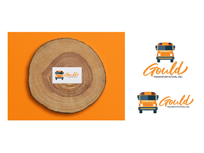 Gould Transportation Inc. graphic design logo school bus yellow