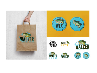 Walker Fishing Adventures adventure fishing graphic design logo design