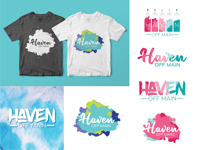 Haven Off Main graphic design logo design tie dye