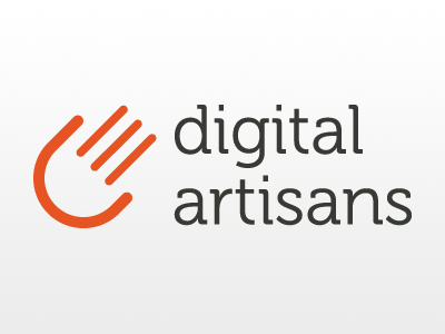 Digital Artisans Logo artisans hand logo design orange