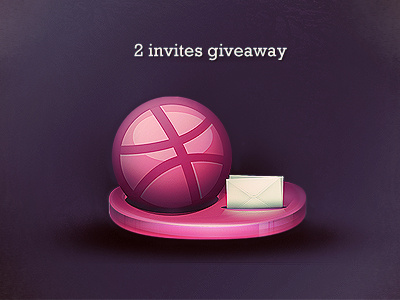 Dribbble invites giveaway dribbble envelope giveaway invite oz1on pink violet
