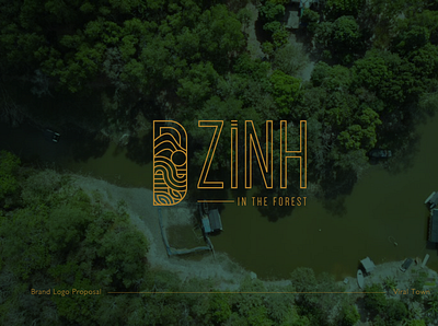 Dzinh in the Forest branding design forest graphic design logo meditate mountain soil soul vector water