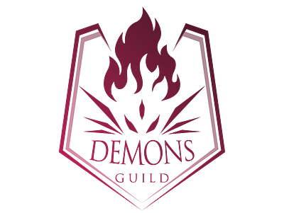 The Demons Guild avatar badge demon discord fire game graphic design icon logo