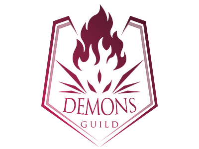 The Demons Guild avatar badge demon discord fire game graphic design icon logo