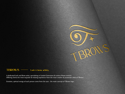 TBROWS - Lash & Brow Artistry artist brand branding brow design eye graphic design identity lash logo logo design