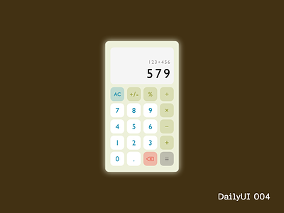 DailyUI 004_Calculator