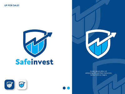 Safe Invest Logo Concept brand identity design forex logo icon logo design logo design branding minimalist logo safe invest shield logo trading logo