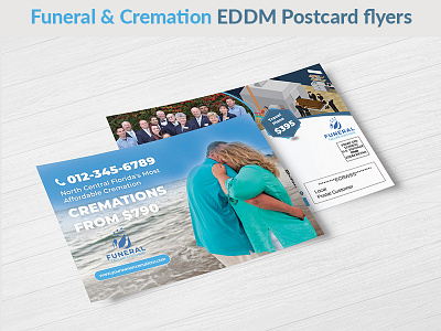 Cremation & Funeral Direct Mail EDDM Postcard flyers