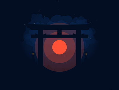 The Shrine of Amaterasu adobe illustrator concept creative design digital illustration digital painting digitalart illustration art illustration design vector vectorart