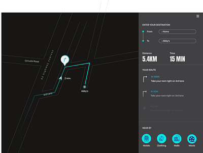 #DailyUI : 029 app design illustration illustrator location map mapping minimal road ui ux web website