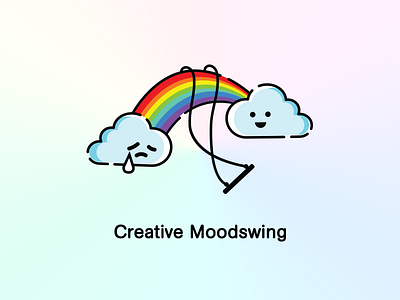 Creative Moodswing cloud fantasy happy icon joyful mood moodswing rainbow sad swing