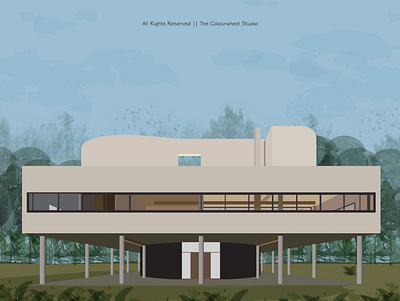 Villa Savoey || Le Corbusier | Pierre Jeanneret architect architects architecture art design illustration vector