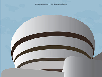 Solomon R. Guggenheim Museum || Frank Lloyd Wright architect architects architecture art design illustration vector