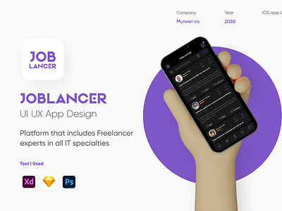 Joblancer UI UX app design