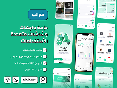 Qwaleb "Templates" Multipurpose UI kit for mobile apps arabic business finance fintech ios templates multipurpose social ui ui templates uikit