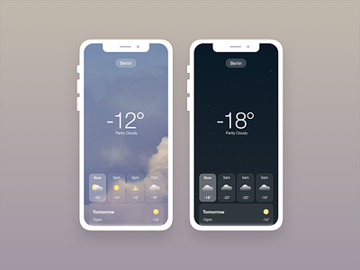 Cold & Snowy Weather Forecast blue clean clouds cold daily design interface mobile snow ui weather weather forecast weather icon weather widget weathered