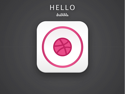 Debut Shot button debut design dribbble first first shot gray icon ios new pink thanks