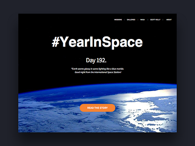 Landing page - Daily UI #003 astronaut blue daily earth landing nasa page sky space story ui