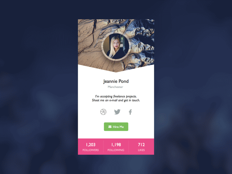 User Profile - Daily UI #006 animation daily dribbble gif interface mobile navigation profile screen ui user