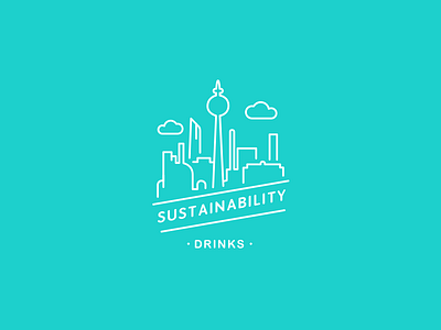 Sustainability drinks badge badge berlin blue branding drink eco green identity logo pink sustaineble visual