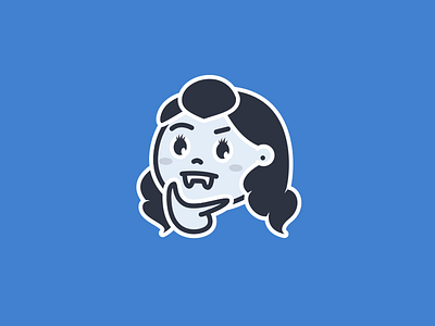 Vampire Avatar avatar blue easy emoji face illustration line sketch transylvania vampire vampire emoji