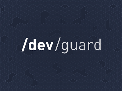 Devguard Logo background branding design developer geometric lettering logo tech typography vector