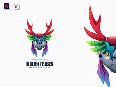 INdian tribes 3d branding colorful design graphic design indian logo tribes