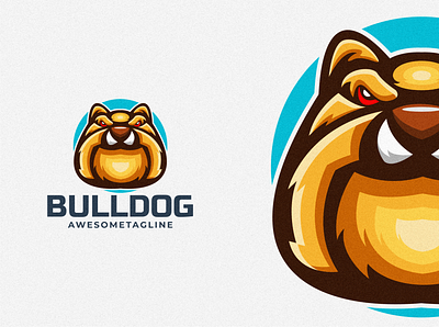 Bulldog logo design 3d branding bulldog character colorful design graphic design illustration logo mascot