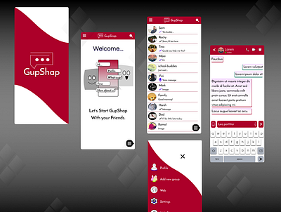 Gupshup_chatting_app app chat chat app chatting creative design figma mobile mobile ui ui ui design